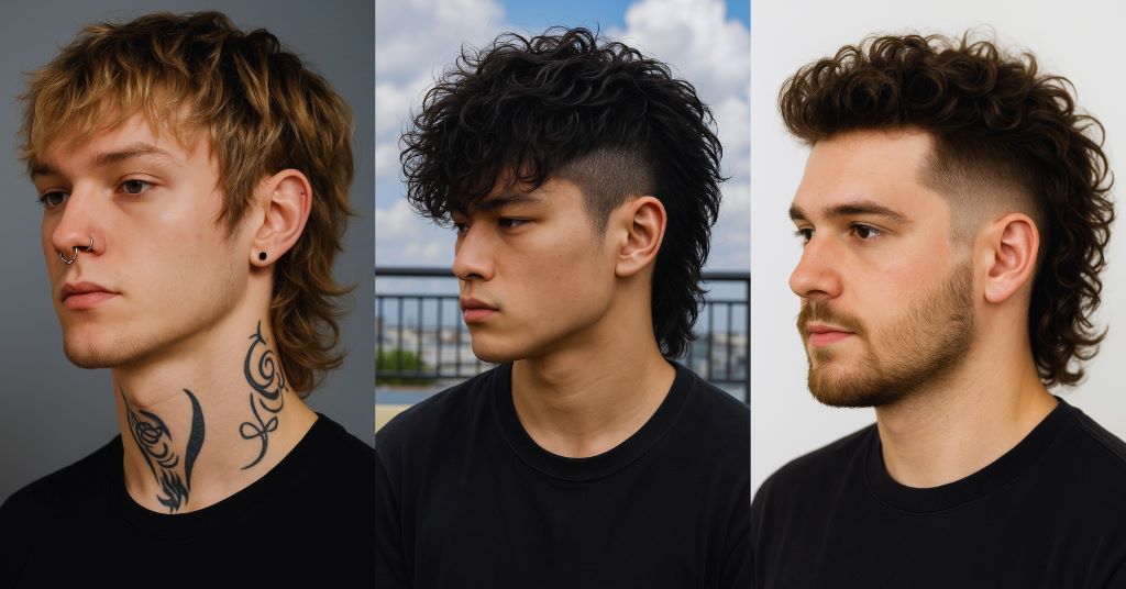 Man with a stylish mullet haircut showing modern and classic length contrast