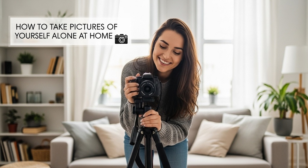How can I take full-body pictures of myself at home without help