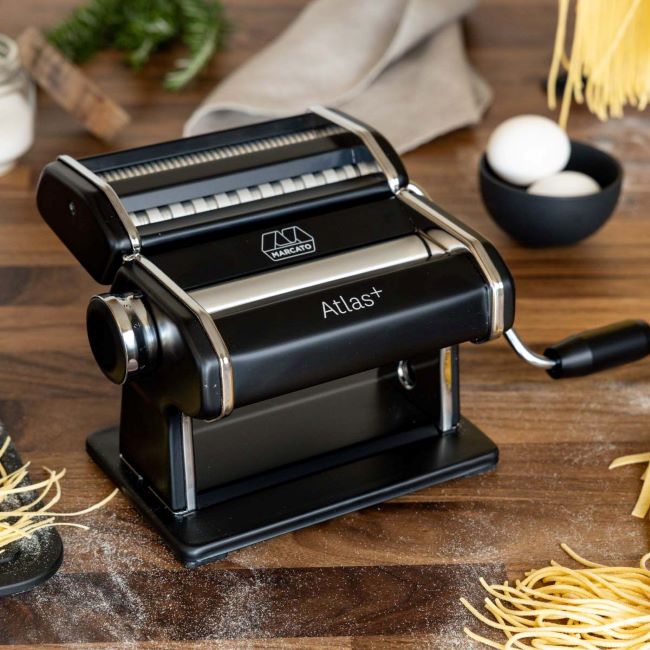 Marcato Atlas 8340 pasta roller used to roll fresh homemade pasta dough
