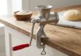 Tnfeeon hand-crank cavatelli and gnocchi machine on kitchen counter