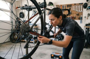 Adjusting bike gears without a repair stand