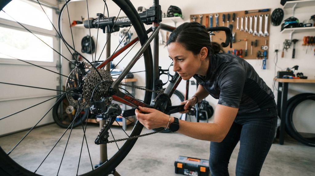 Adjusting bike gears without a repair stand
