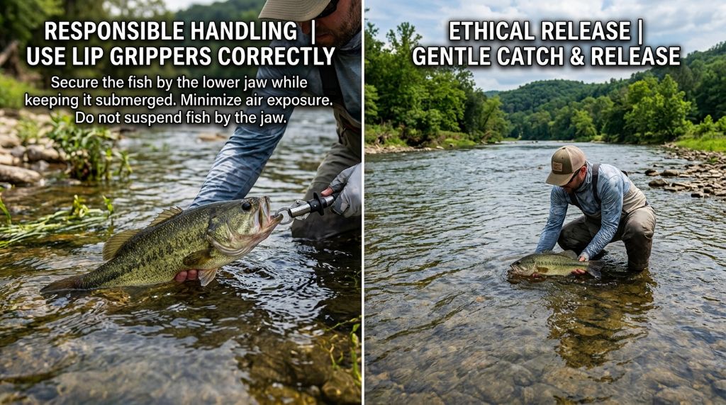 Responsible catch-and-release fish handling
