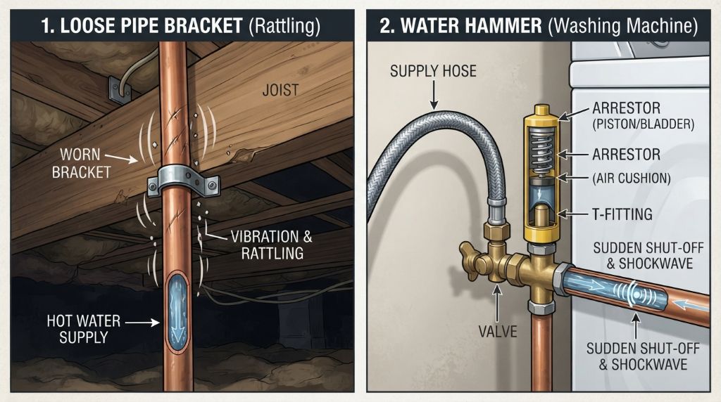 How to stop noisy pipes in your home